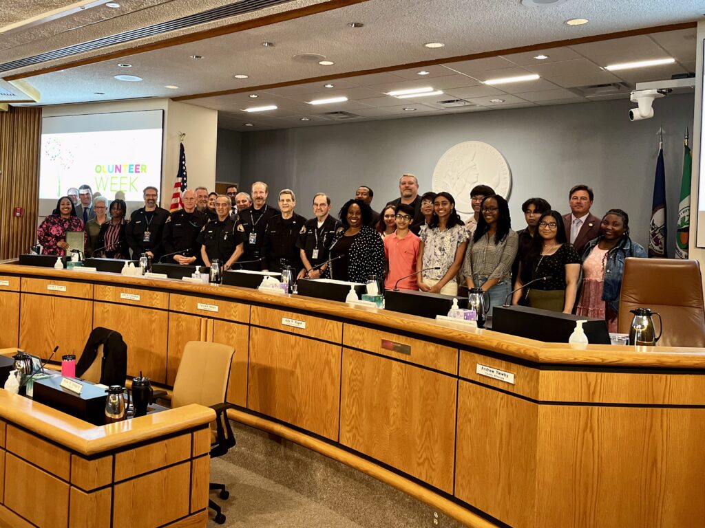 Volunteers being recognized at Board of Supervisor meeting
