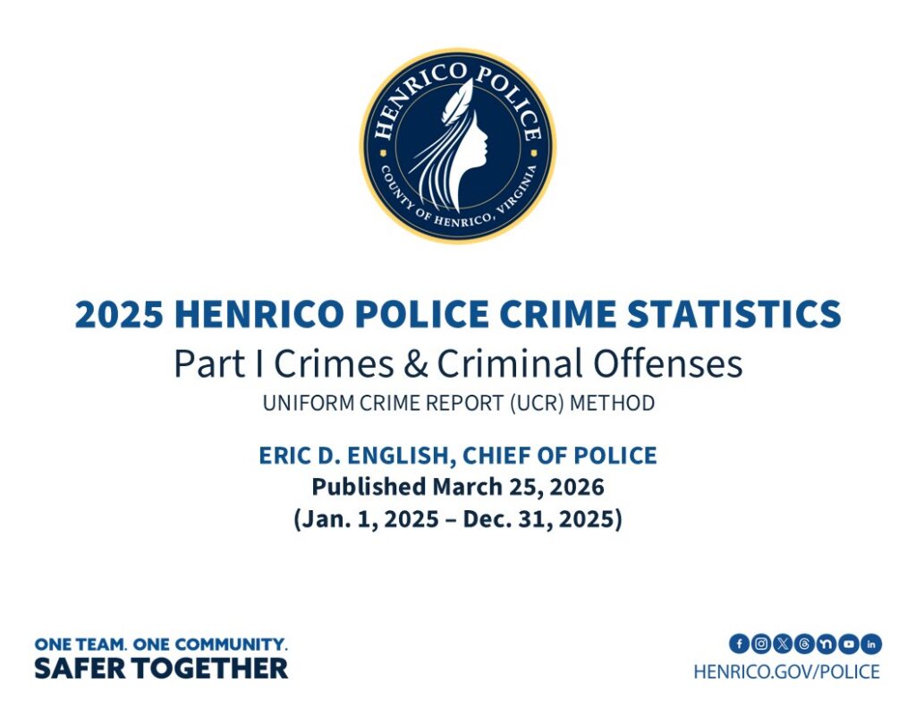 2025 Henrico Police Crime Statistics document cover