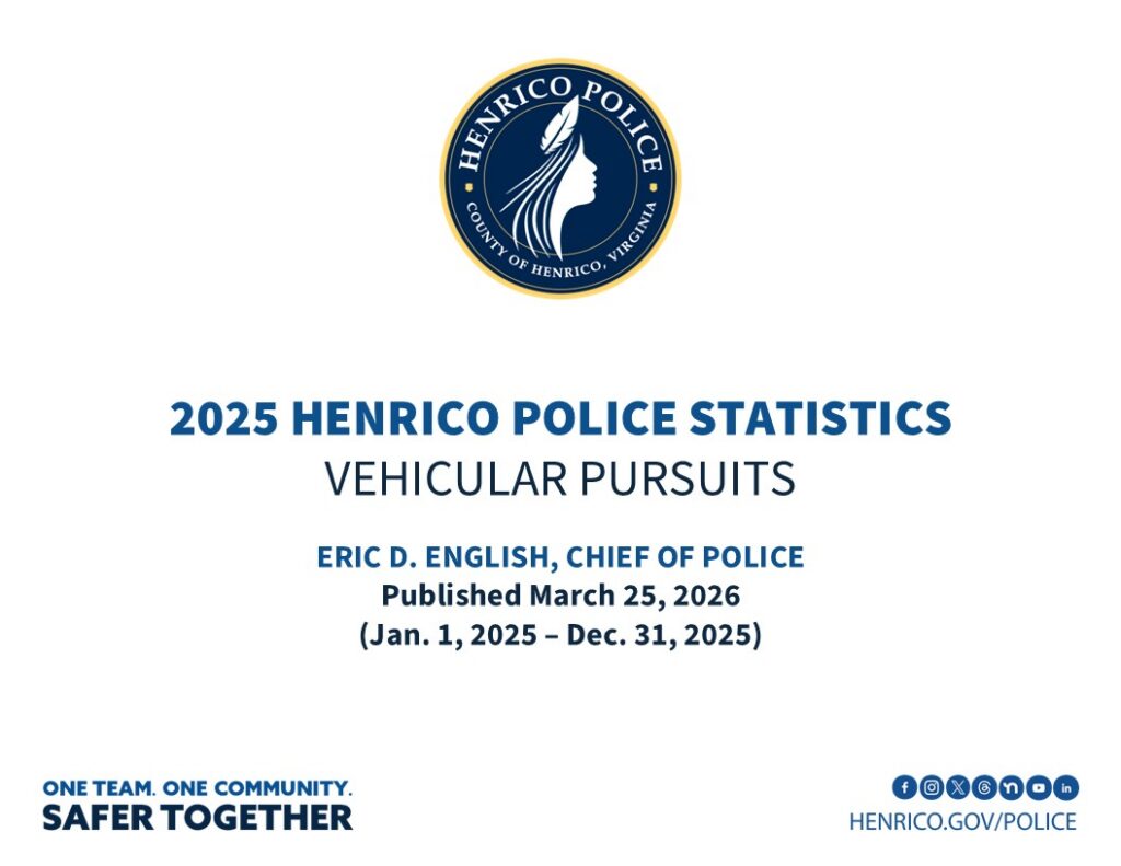 2025 Henrico Police Crime Statistics - Vehicular Pursuits document cover