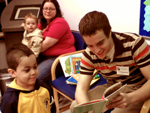 Clients in WIC waiting room