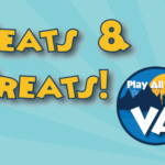 Beats & Treats with the Play All Day VA logo and a sunshine.
