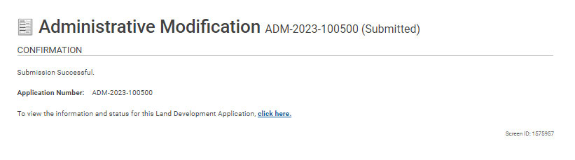Application has been submitted.