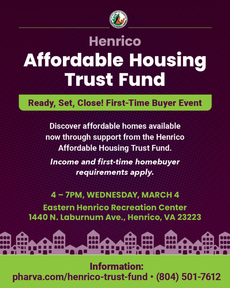 A graphic says "Discover affordable homes available now through support from the Affordable Housing Trust Fund. Income and first-time homebuyer requirements apply."