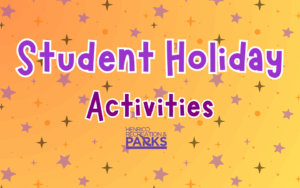 Text: "Student Holiday Activities" and Henrico Rec and Parks logo