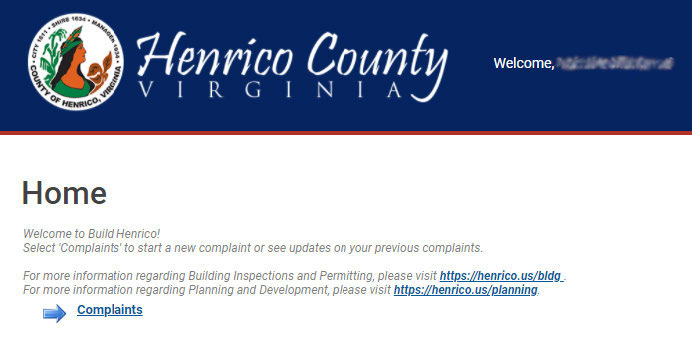 Click the Complaints link.