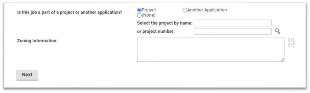 Enter project information, if any.