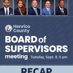 Photos of five Board of Supervisors members with text Recap: Sept. 8