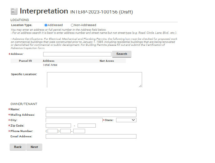 Choose the address. You can put a partial or full address and Search.