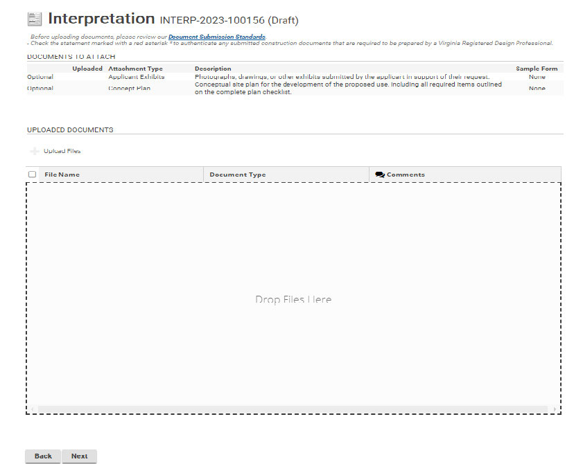 Upload any necessary documents.