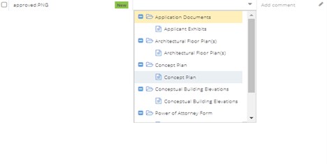 Choose the document type, e.g. Concept Plan.