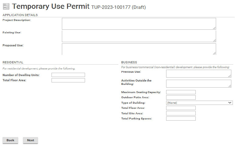 Describe the request for the permit.