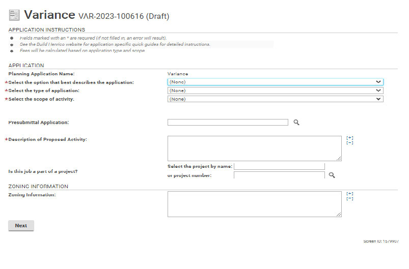 Fill in fields denoted with the asterisk.