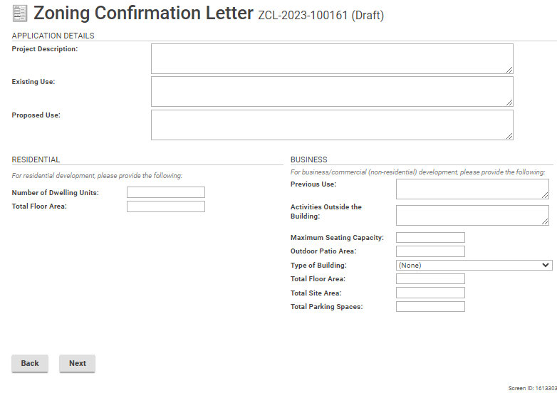 Fill in the fields to describe the request.