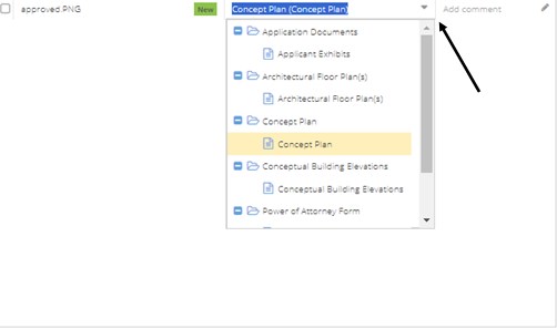 Choose the type of document (concept plan, etc._.