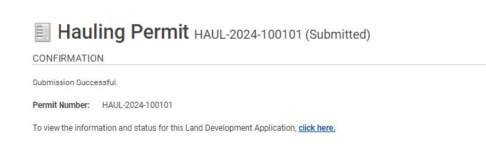 Application successfully submitted.