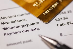 credit card on top of a statement