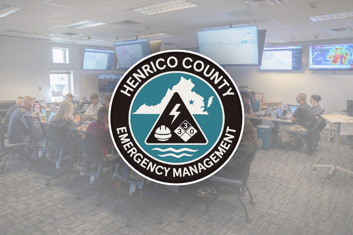 Henrico County Emergency Operations center with Henrico County Emergency Management logo