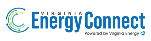 An image of the Virginia Energy Connect logo, which lists the organization's name and has a circle on the left side that is blue, green, and yellow.