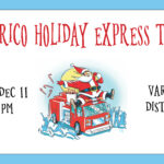 Henrico Holiday Express Tour. Wed, Dec 11, 5-8pm. Varina District. Image of Santa on a Fire Truck.