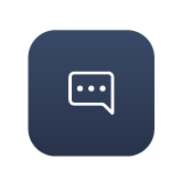 Icon for social media featuring chat bubbles