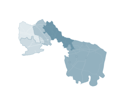 Map of Henrico County broken down by Magisterial District.