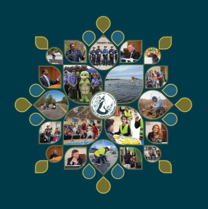 Photos of Henrico County Supervisors, Cobb's Creek, Stewart the HEART Turtle, and others in the community