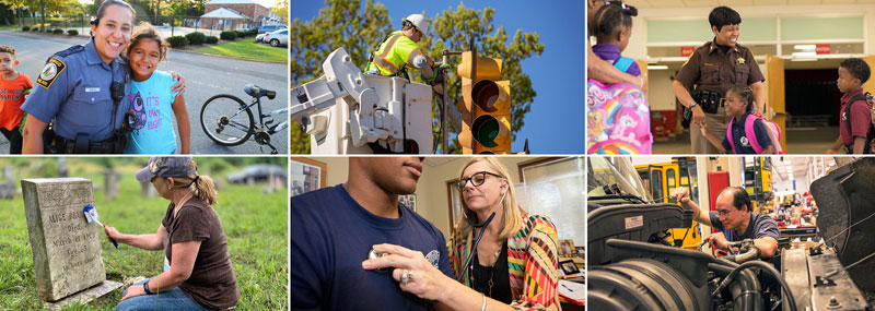 Images of county employees