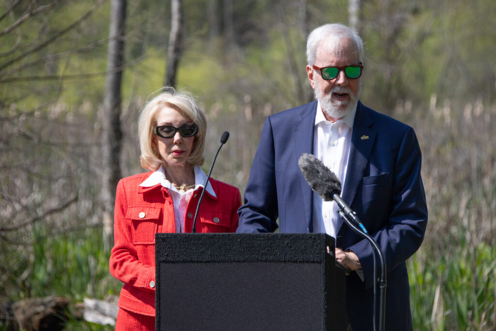 Owners of the Wilton Companies speak at the press event