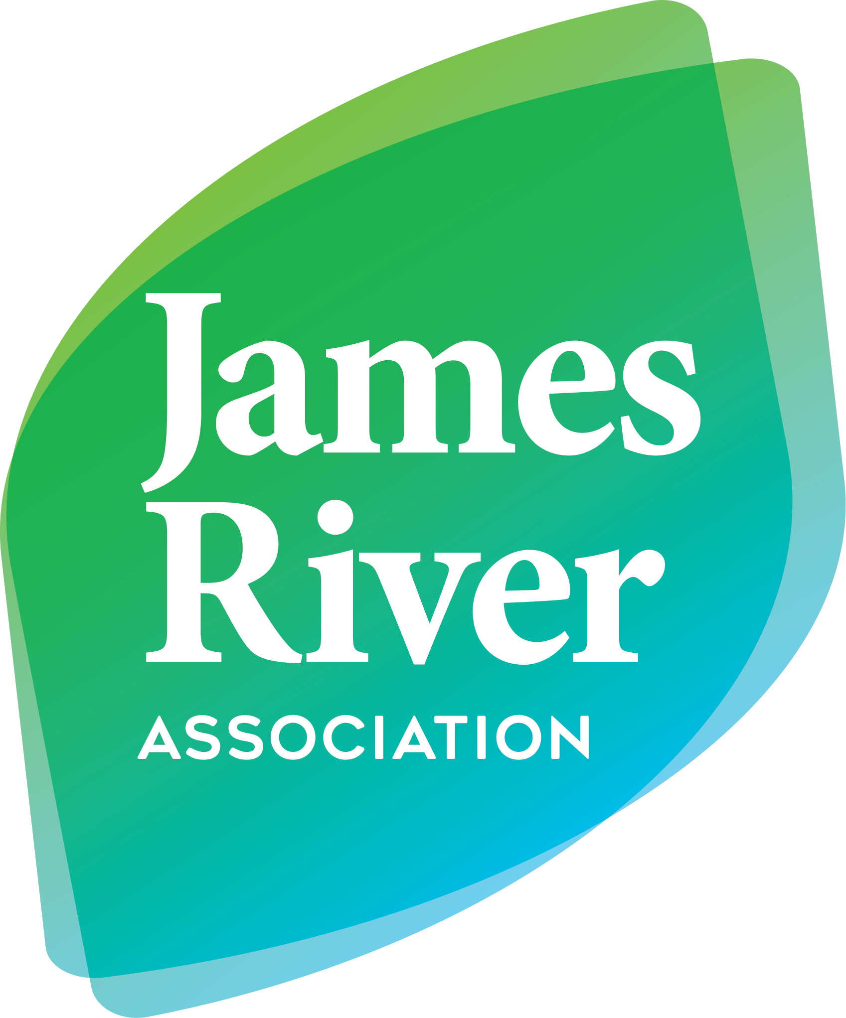 Overlapping leaves with text: James River Association