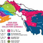 Map of Bagged Leaf Collection Areas.