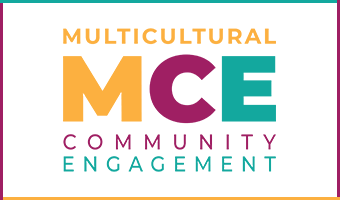 graphic with the words Multicultural Community Engagement