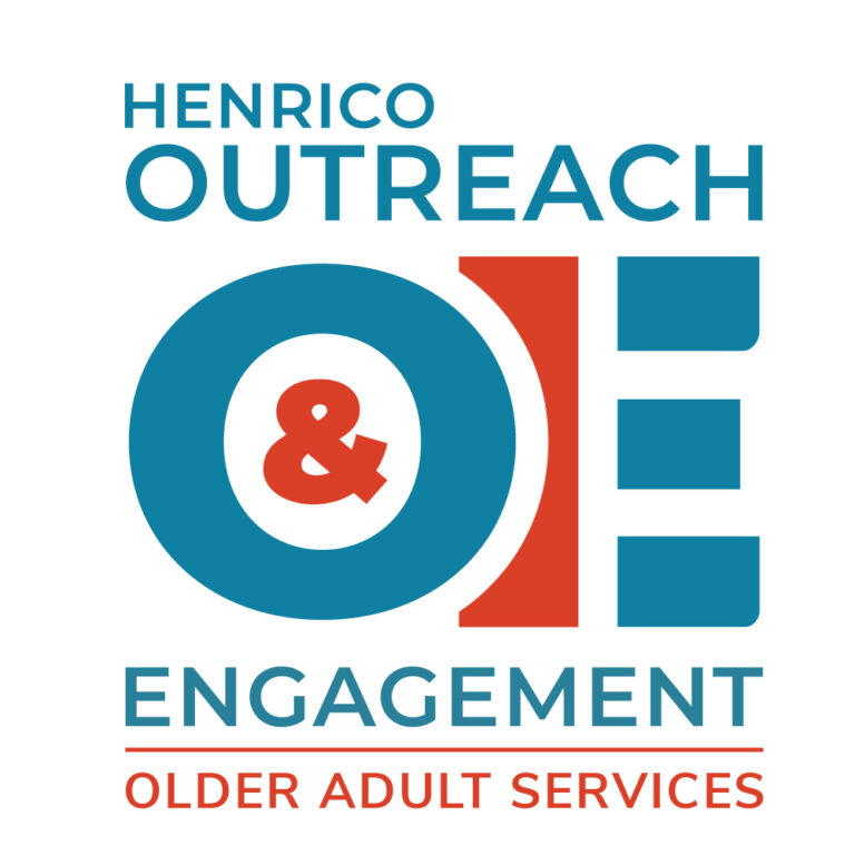 A logo for the Henrico Outreach and Engagement Agency's Older Adult Services unit. The logo features a large O and E.