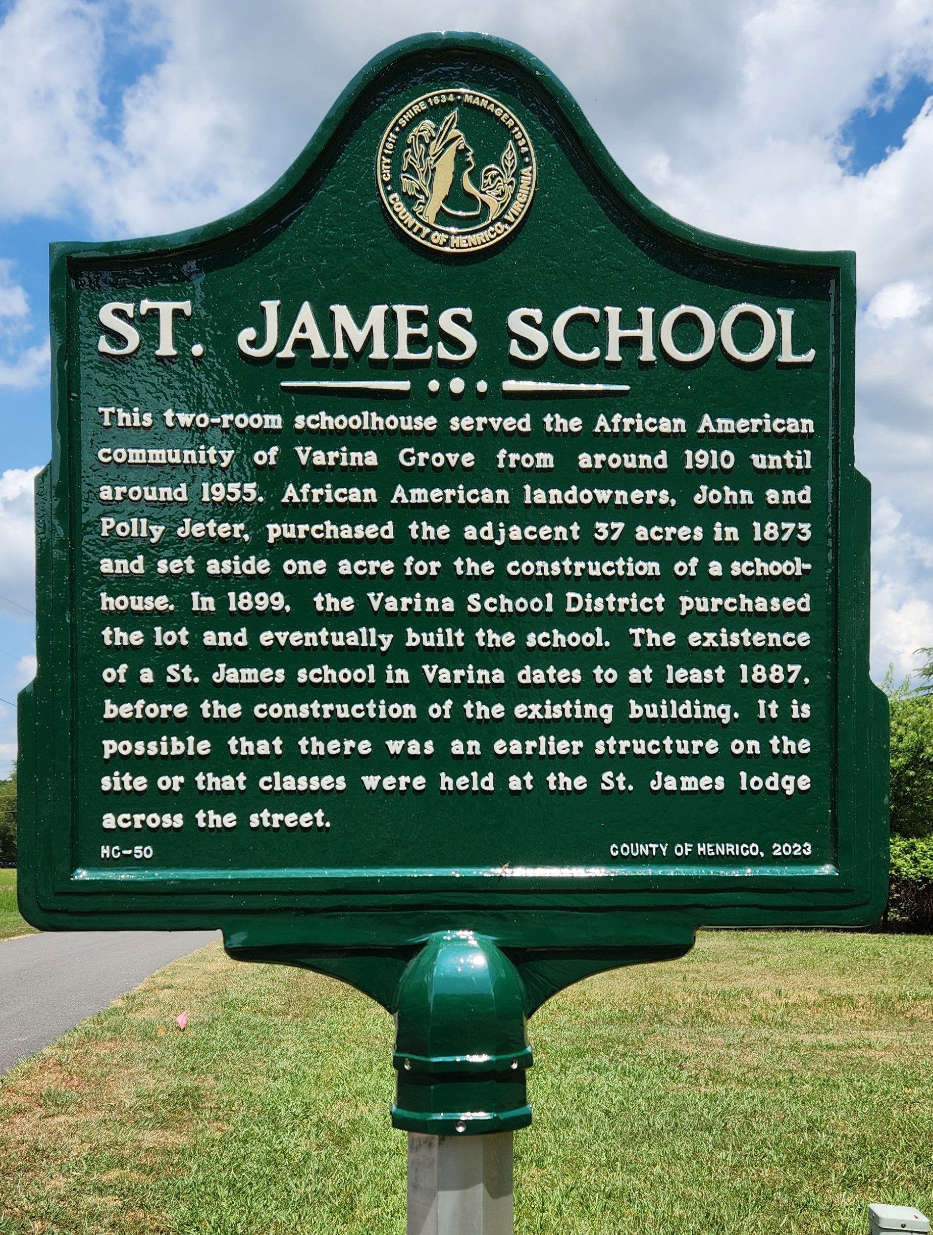 St James School County Marker