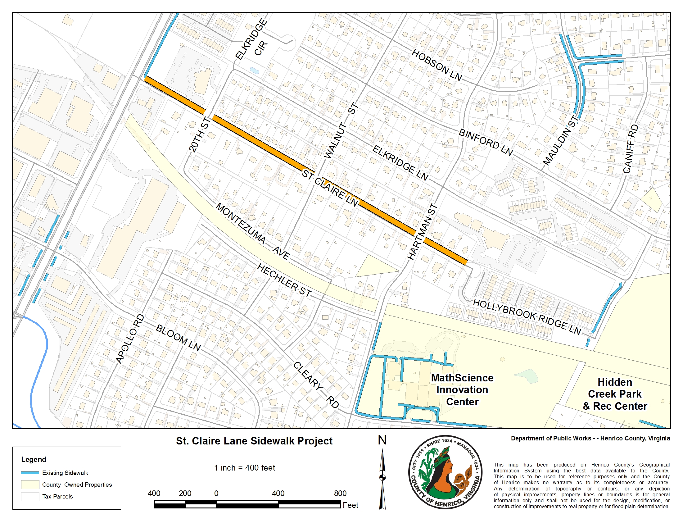 St. Claire Lane Sidewalk and Drainage Improvements - Henrico County ...