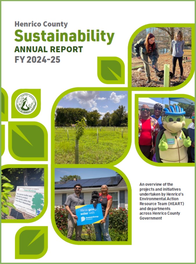An image of Henrico County's Annual Sustainability Report for Fiscal Year 2024-2025. 