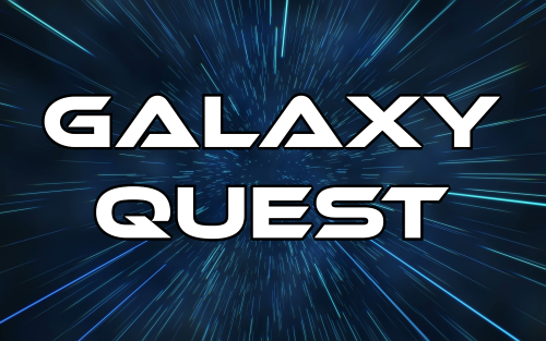 Title: Galaxy Quest with streaks of light