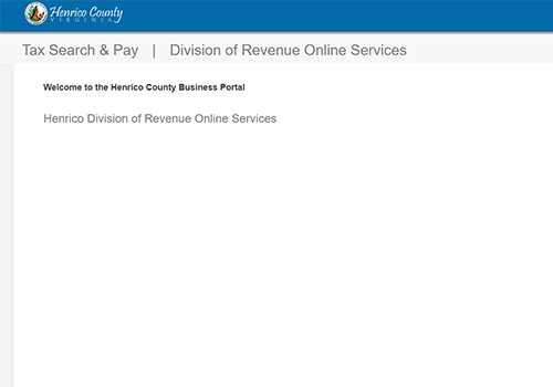 snapshot of Business Tax portal