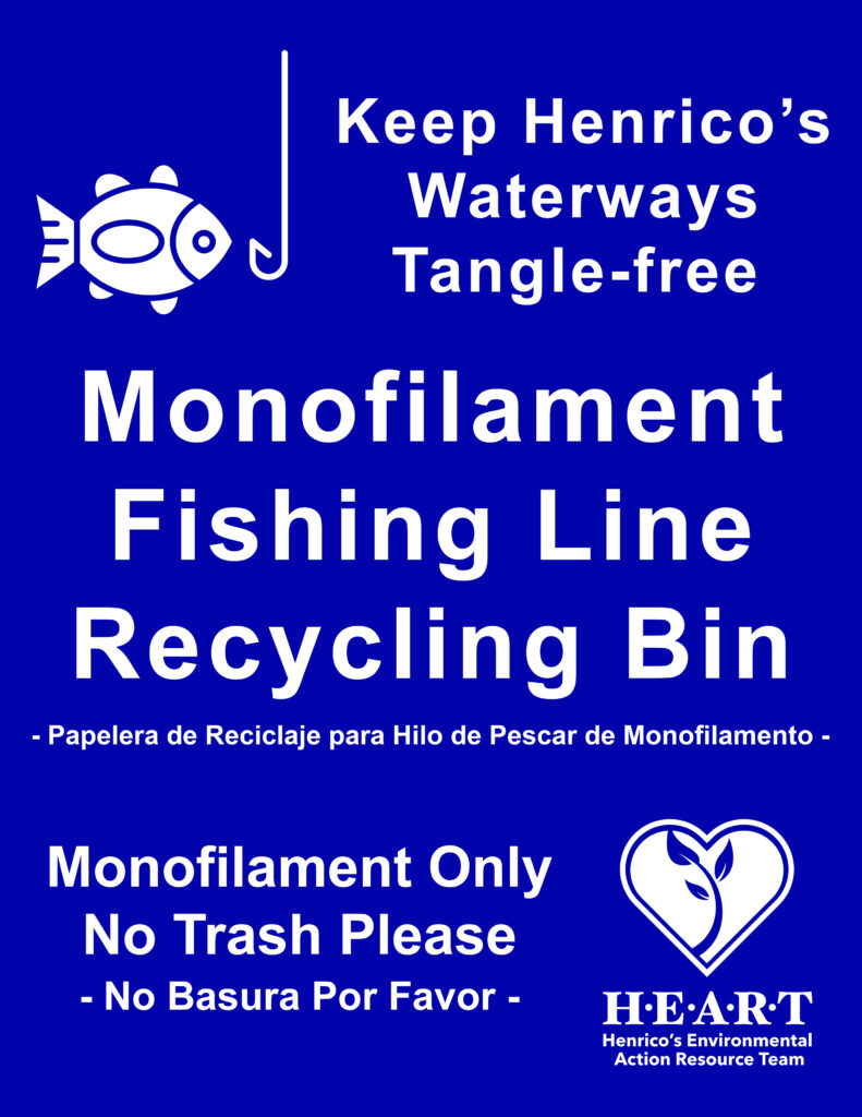 Fishing line recycling flyer.