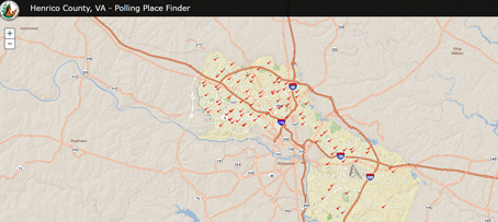 Snapshot of Polling Place Locator