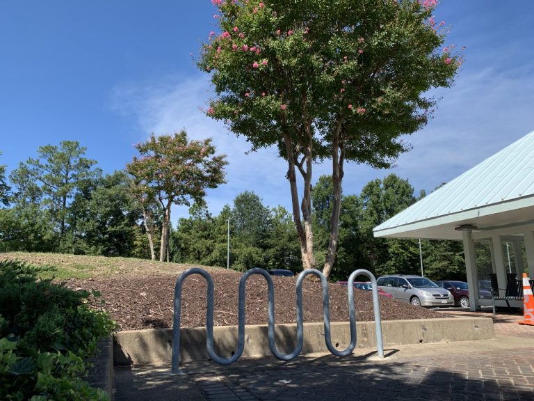 Bike rack at Glenside Park-N-Ride