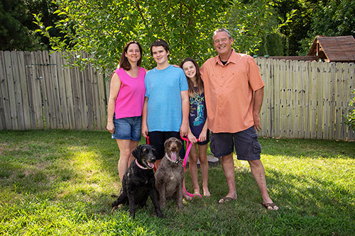 Wilson Family and 2 dogs